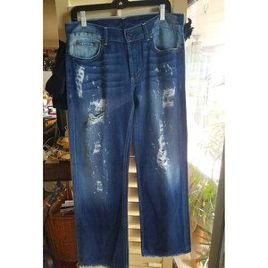 ARMANI A/X jeans 32 reg AX485 distressed bleach boot cut pants